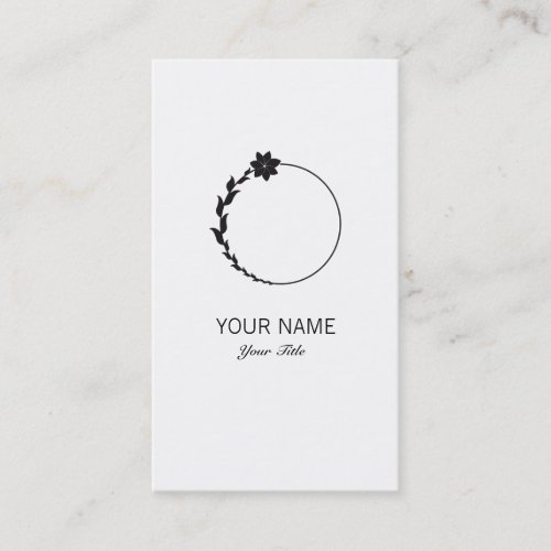 CUTE FLOWER MONOGRAM LETTER O WHITE BUSINESS CARDS