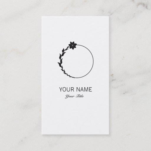 Customizable CUTE FLOWER MONOGRAM LETTER O WHITE BUSINESS CARDS
