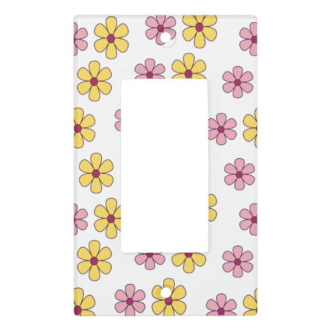 Cute flower pattern light switch cover (Front)