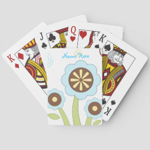 Cute Flower Personalized Playing Cards