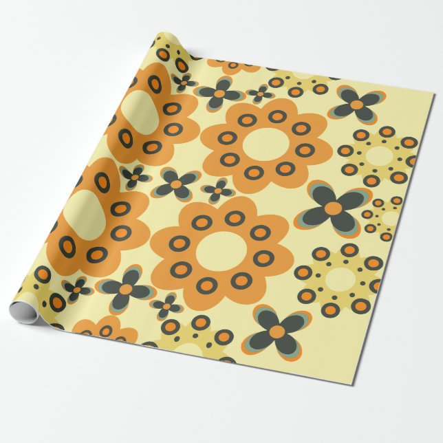 cute flower petal pattern 6 wrapping paper (Unrolled)