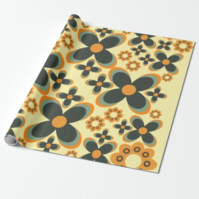 cute flower petal pattern 9 wrapping paper (Unrolled)