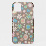 Cute Flower Power Brown Pattern iPhone 11 Case