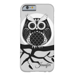 Cute Flower power Owls &amp; custom name Barely There iPhone 6 Case