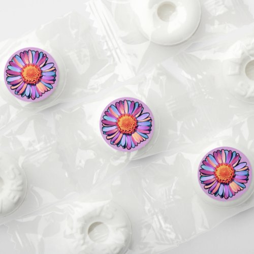   Cute Flower Purple Pink Blue Boho Daisy Bisexual Life Saver Mints