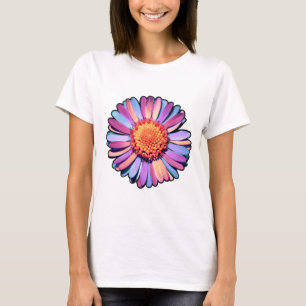 Cute Flower Purple Pink Blue Boho Daisy Bisexual T-Shirt