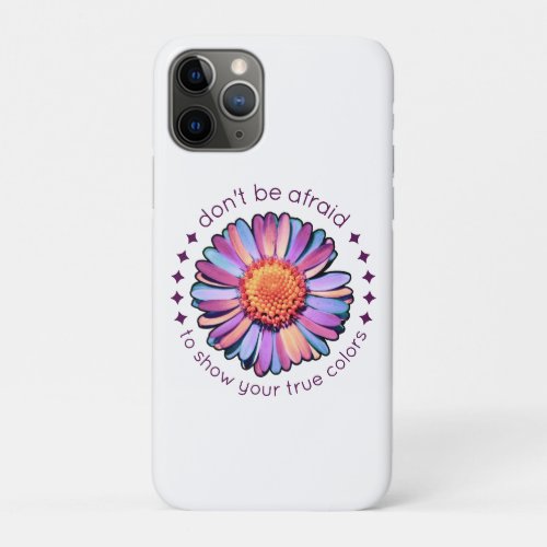 Cute Flower Purple Pink Blue Daisy Womens Bisexual iPhone 11 Pro Case