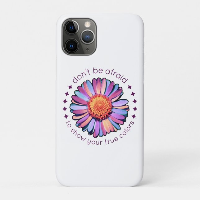 Cute Flower Purple Pink Blue Daisy Womens Bisexual Case-Mate iPhone Case (Back)