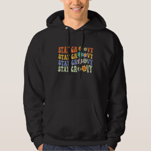 Cute Flower Stay Groovy Hippie Retro 70s Vibes Hoodie