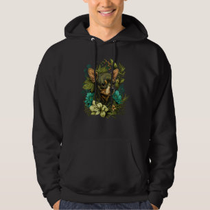Cute Flower summer Floral Chihuahua Hoodie
