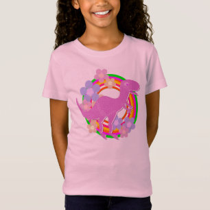 Cute Flower T-Rex Dinosaur T-Shirt