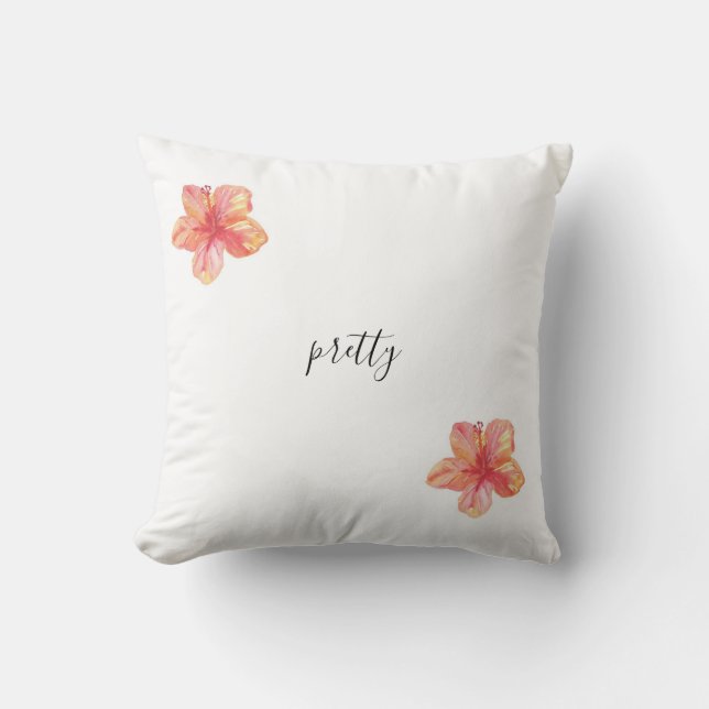 cute flower  throw pillow (Front)