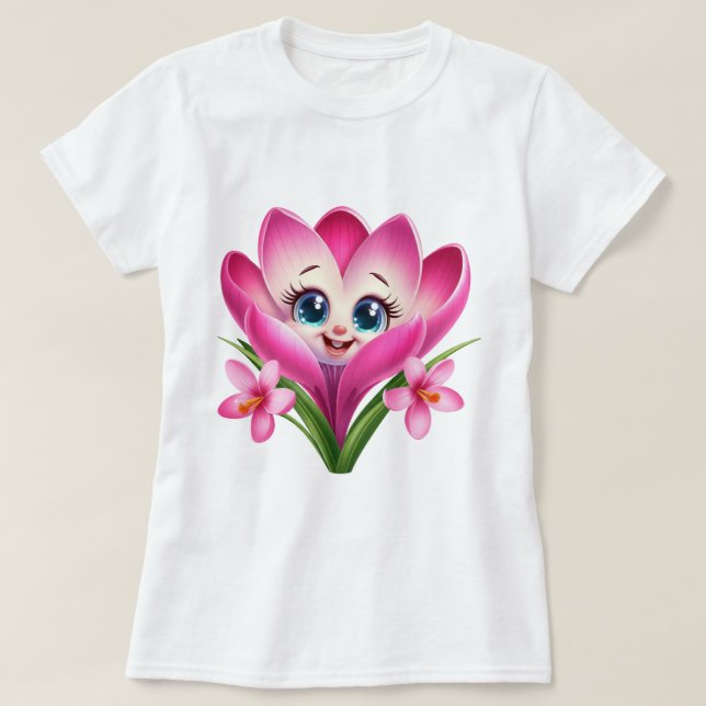 Cute Flower Women’s Basic T-Shirt (Design Front)