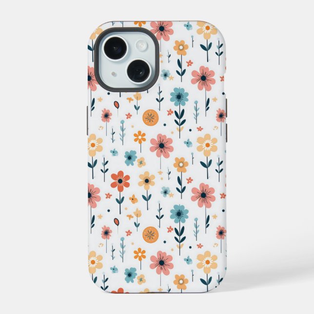 Cute Flowers Floral Pattern Iphone Case (Back)