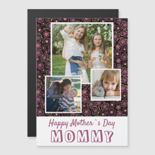 Cute Flowers Happy Mother`s Day 3 Photo Magnet