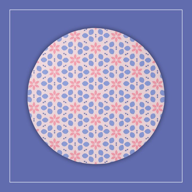 Cute Flowers in Pink and Blue on Mod Girly Floral Rug (Creator Uploaded)