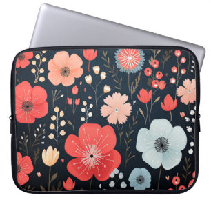 Cute flowers laptop sleeve