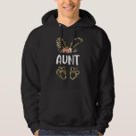 Cute Flowers Leopard Aunt Bunny Easter Mother&#39;s Da Hoodie