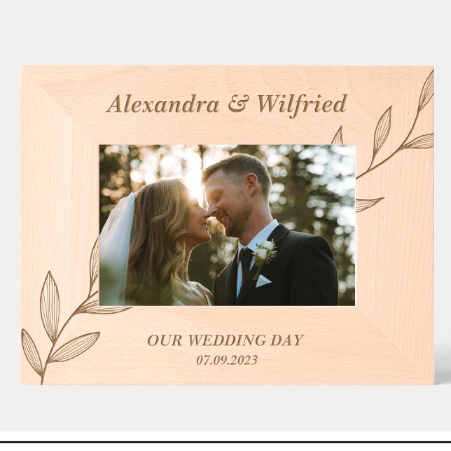 Cute Flowers Wedding Custom Wood Picture Frames (Creator Uploaded)