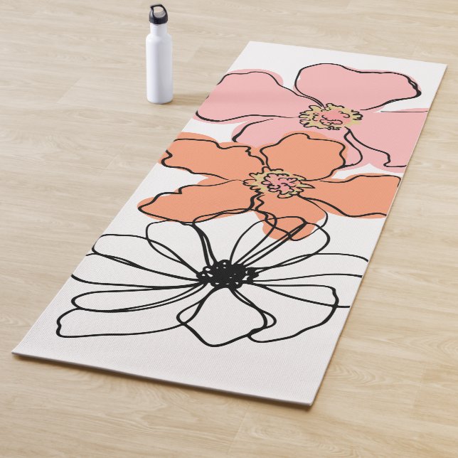 cute flowers yoga mat (In Situ)