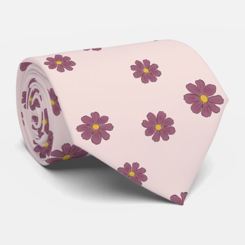 Cute Flowery Pattern Neck Tie