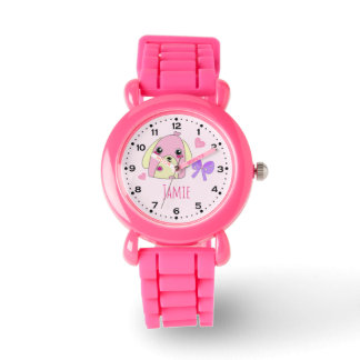 Cute Fluff Heart Dog Personalized Watch