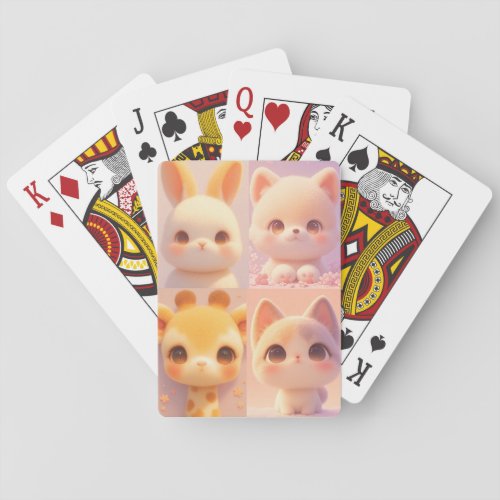 Cute Fluffy Animals Poker Cards