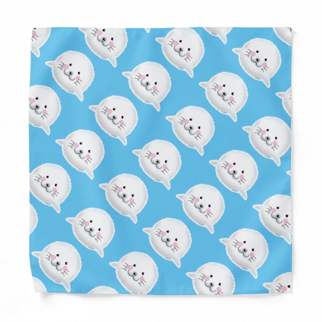 Cute fluffy baby seal bandana (Front)