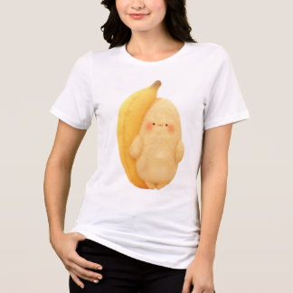 Cute Fluffy Banana Sprite with Rosy Cheeks Women's Tri-Blend Shirt