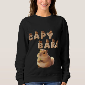 Cute Fluffy Capybara Graphic Hoodie, Adorable Anim Sweatshirt