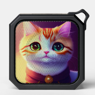 Cute fluffy cat bluetooth speaker