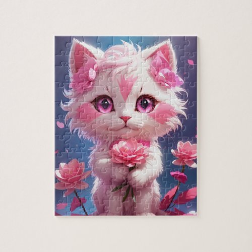 Cute Fluffy Cat Jigsaw Puzzle