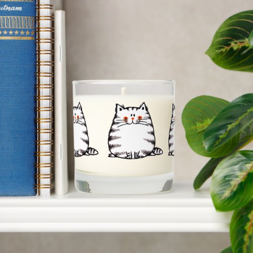 cute fluffy cat scented candle