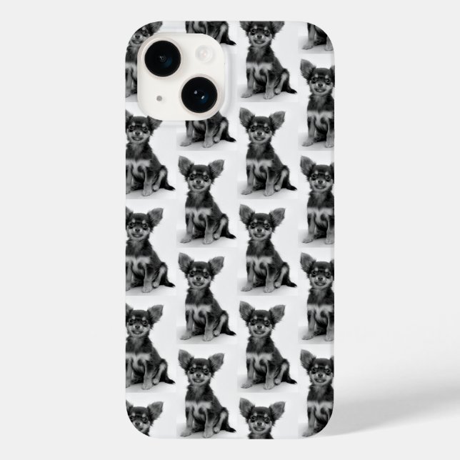 Cute Fluffy Chihuahua Puppy Pattern Case-Mate iPhone Case (Back)