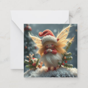 Cute fluffy christmas  Fairy Note Card
