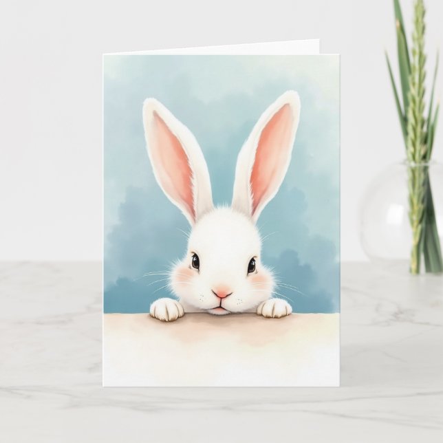 Cute Fluffy Friend Peek Card (Front)