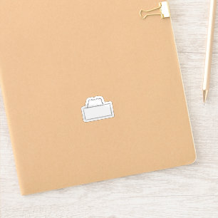 Cute Fluffy Hamster Holding Blank Sign Sticker