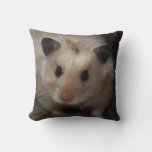 Cute Fluffy Hamster Throw Pillow at Zazzle