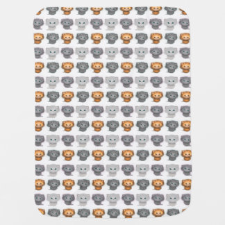 Cute Fluffy Kittens Cat Pattern Baby Blanket