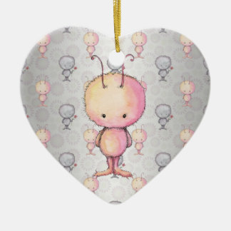 Cute Fluffy Monsters Ceramic Ornament