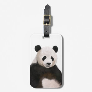 Cute Fluffy Panda Bear Luggage Tag