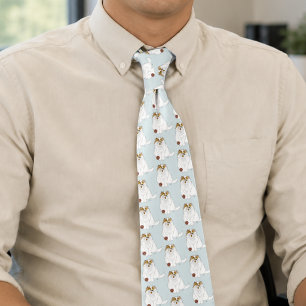 Cute Fluffy Persian Cat Funny Meow Blue Neck Tie