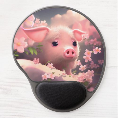 Cute Fluffy Pig Gel Mouse Pad