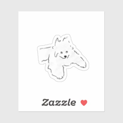 Cute Fluffy Pomeranian Personalized Gift Sticker