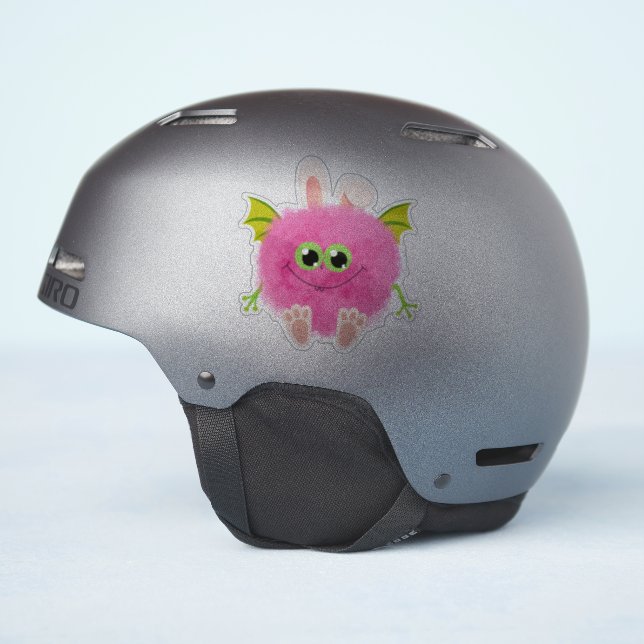 Cute fluffy rabbit monster sticker (Helmet Side)