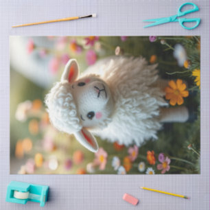  Cute fluffy sheep Tissue Paper