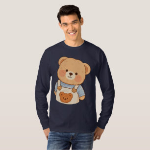 Cute Fluffy Teddy Bear Sticker – Adorable Kawaii T-Shirt