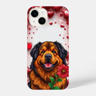 Cute Fluffy Valentine’s Day Puppy Lover Gift iPhone 14 Case