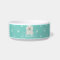 Cute Fluffy White Poodle Puppy Dog Aqua Monogram