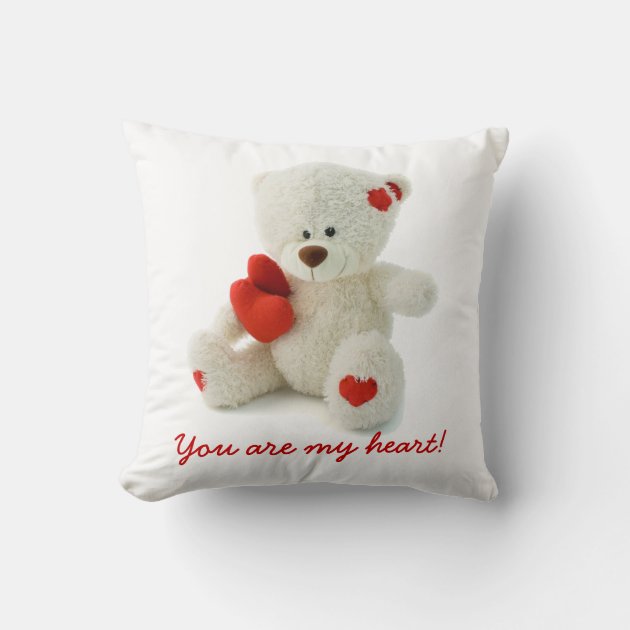 white teddy bear throw